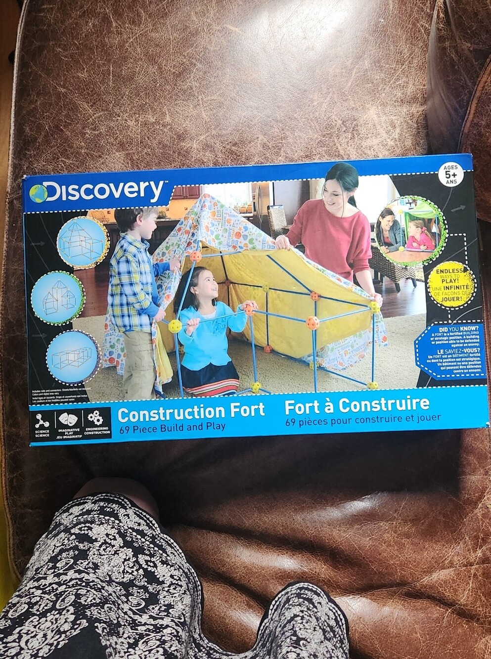 Discovery Construction Fort Play Set – Yellow Panels with Blue Frame 69 Pieces